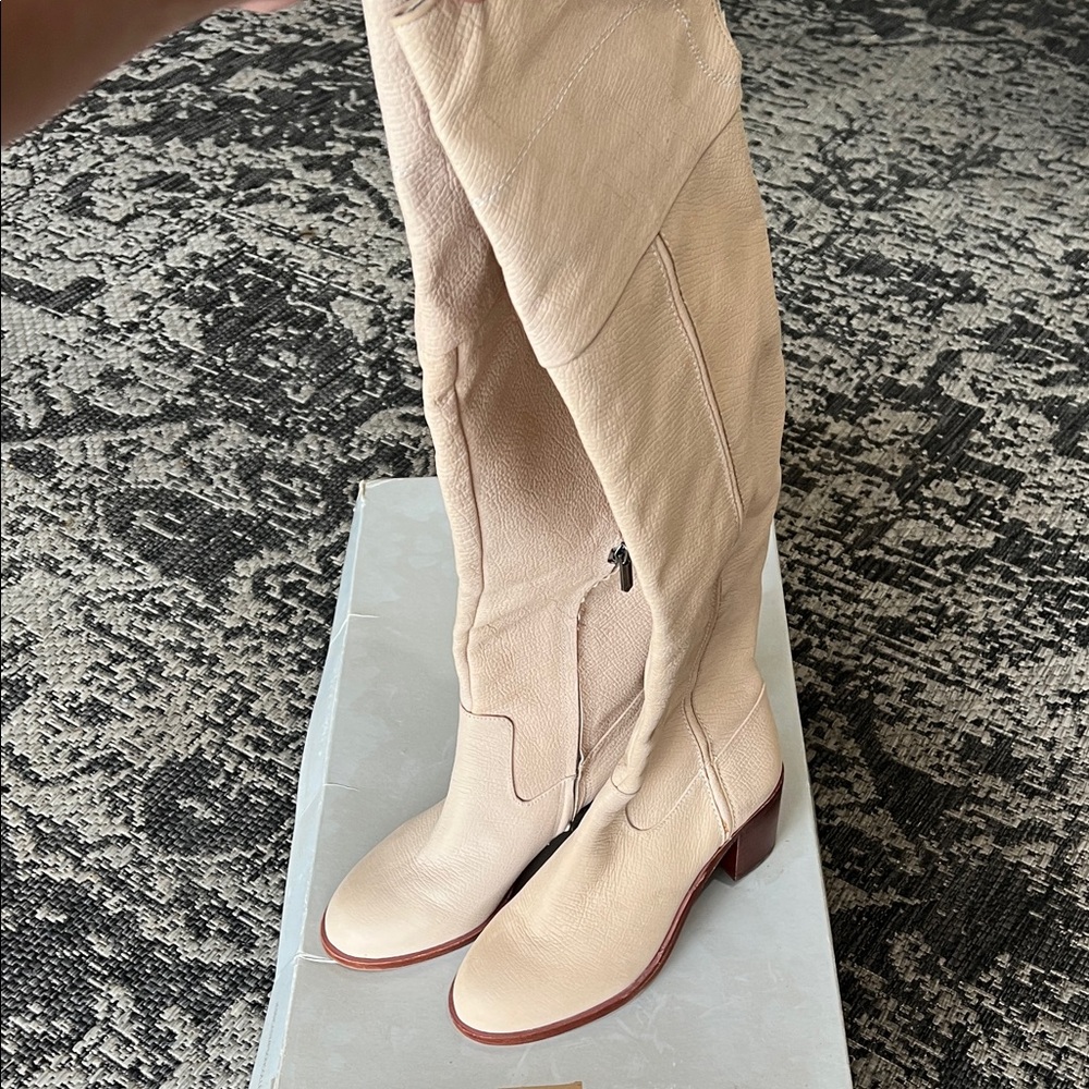 Sam Edelman Beige Over the Knee Boots